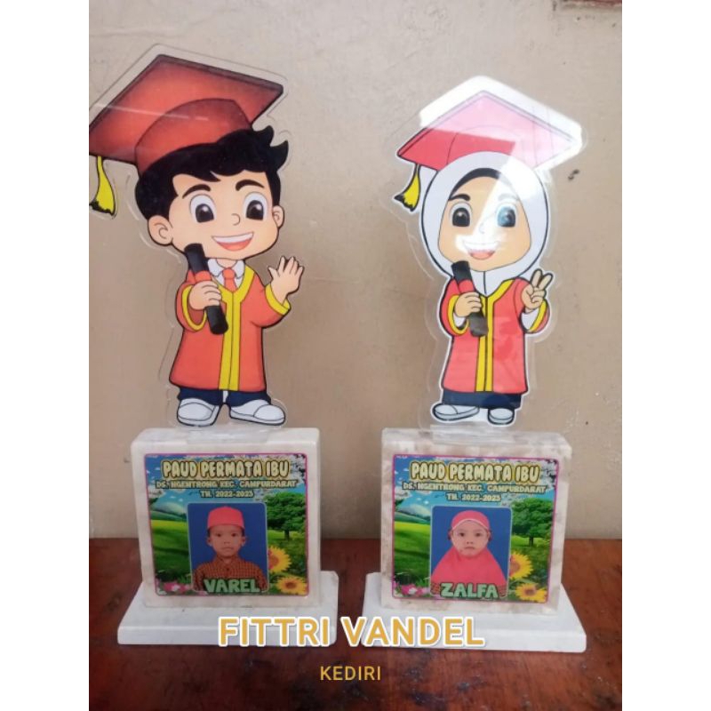 VANDEL AKRILIK TATAKAN MARMER wisuda plakat tropi vandel