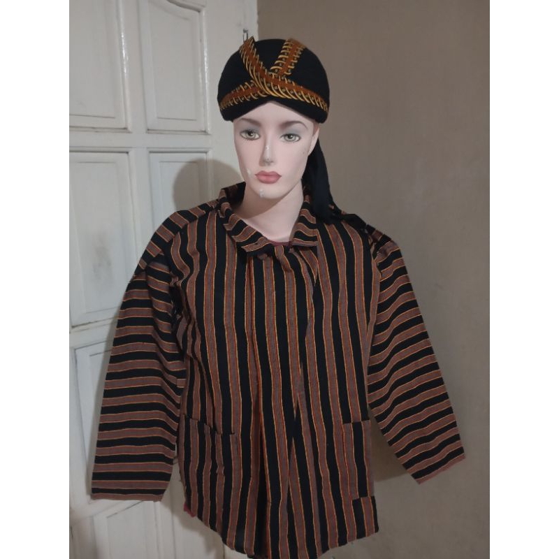 Surjan Jawa tenun Baju Surjan Jawa tenun lurik tenun lurik