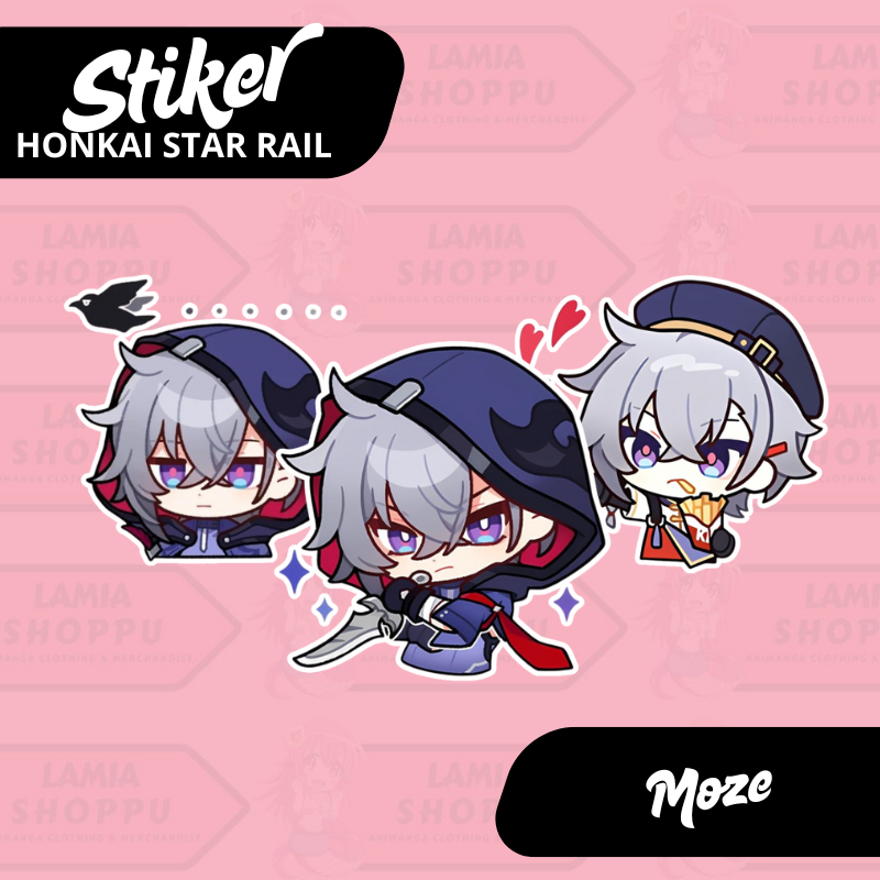 

Stiker Honkai Star Rail Moze | Sticker Moze HSR | Merch Anime Game Vinyl Anti Air