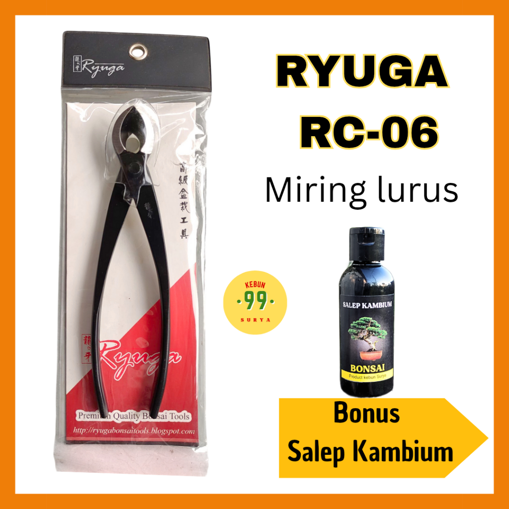 Catok Bonsai Ryuga RC06 Miring Lurus Carbon Original Bonus Salep Kambium Bonsai
