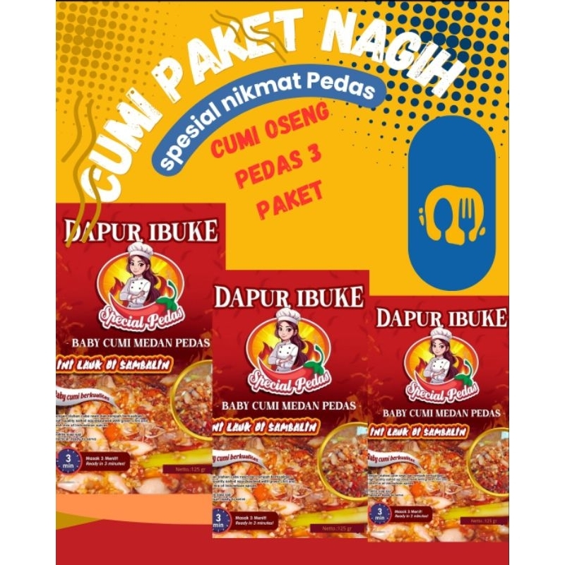 

Cumi Pedas /3 Lauk Cumi pedas/Lauk pauk/makanan siap saji/cumi oseng/baby cumi