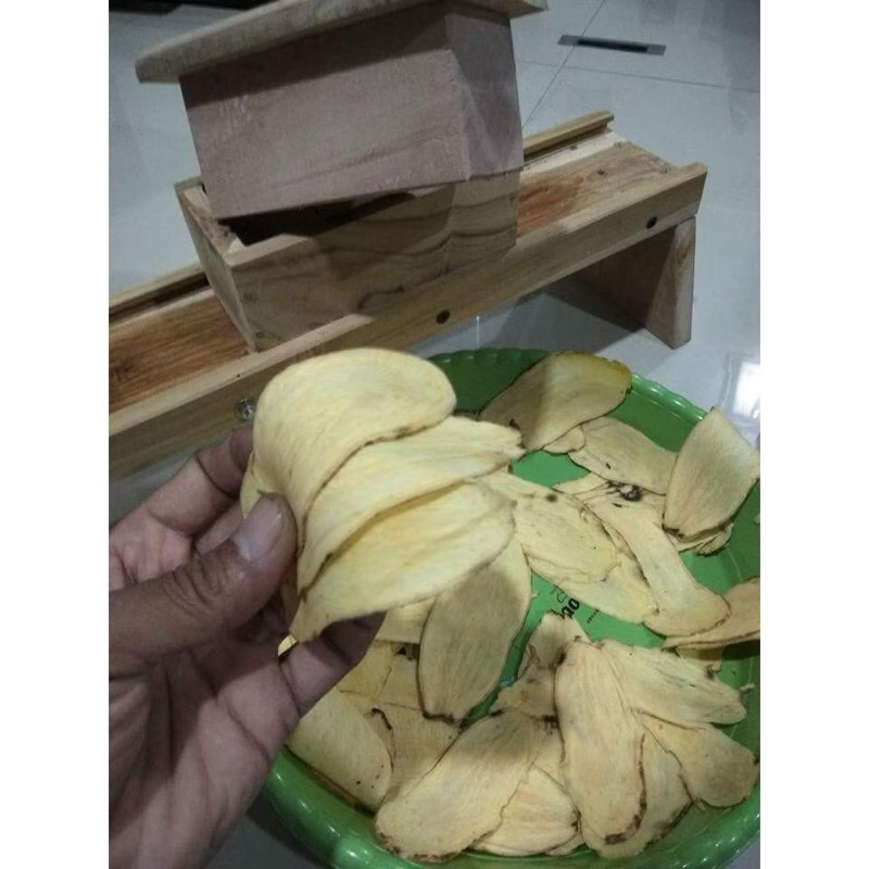 ALAT PENGIRIS KERIPIK SERBAGUNA KAYU JATI KECIL / PENGIRIS KERIPIK / PASAH