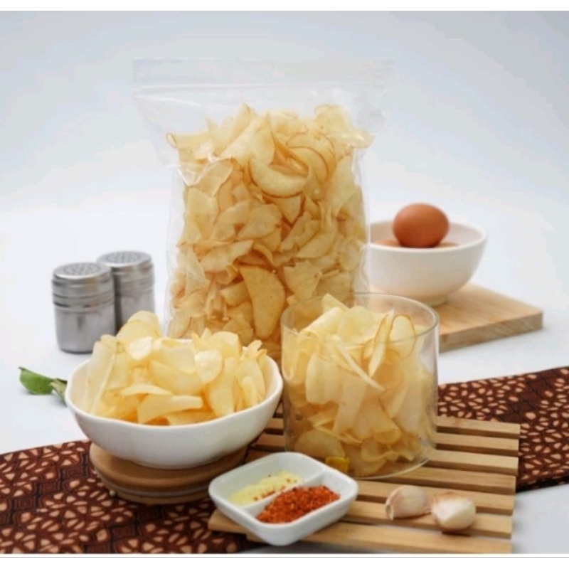 

Keripik singkong super 500gr wangi bawang daun BEST SELLER, packing bablewarp gratis