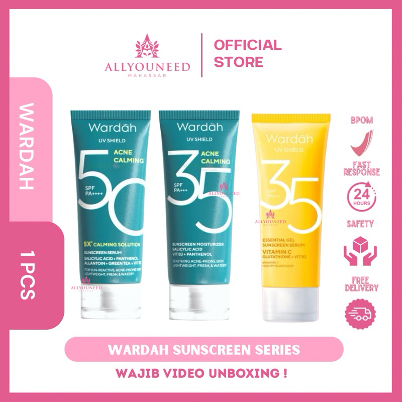 WARDAH UV SHIELD SUNSCREEN SPF 35 PA+++ 50 PA+++ / Waterproof