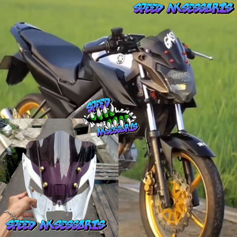 Visor variasi Yamaha Vixion advance 2016-2017 plus baut variasi