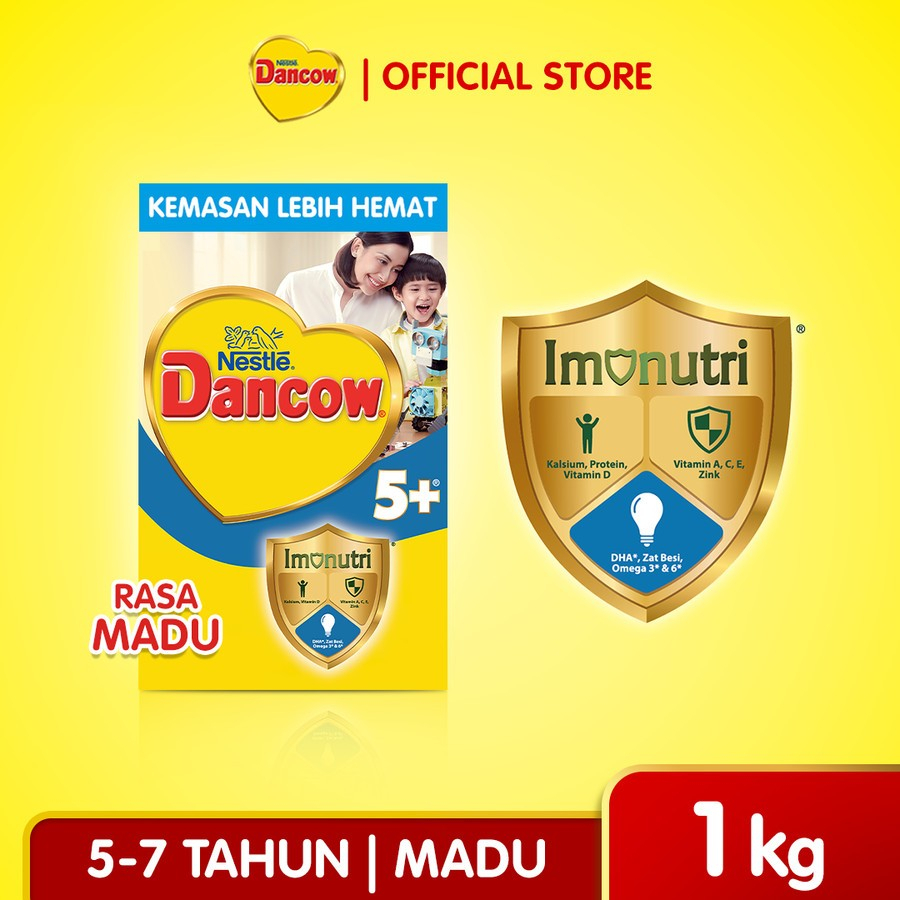 

Nestle Dancow 5+ Susu Pertumbuhan Rasa Madu 5-7 Tahun Box 1 kg / Dancow 5+cod