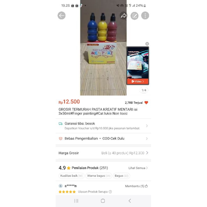 

pasti murah Pasta kreatif mentari 3x50ml
