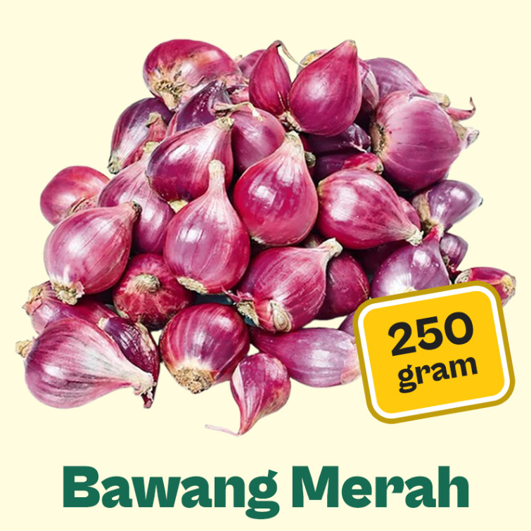 

Bawang Merah Fresh Organik (250 gram) - REGULER / INSTANT / SAMEDAY - Rempah BRKAH