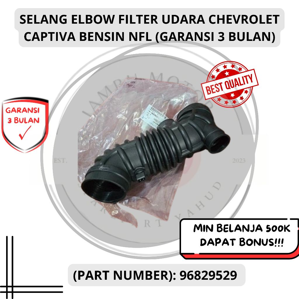 SELANG ELBOW FILTER UDARA CHEVROLET CAPTIVA BENSIN NFL 96829529 (GARANSI 3 BULAN)
