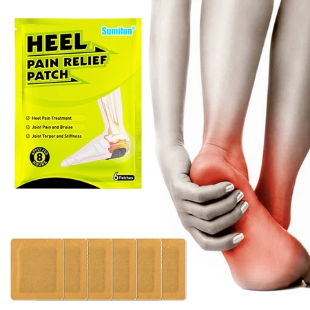 6Pcs Plester Nyeri Tumit Koyo Kaki Kebas Keseleo Bengkak Lebam Sumifun