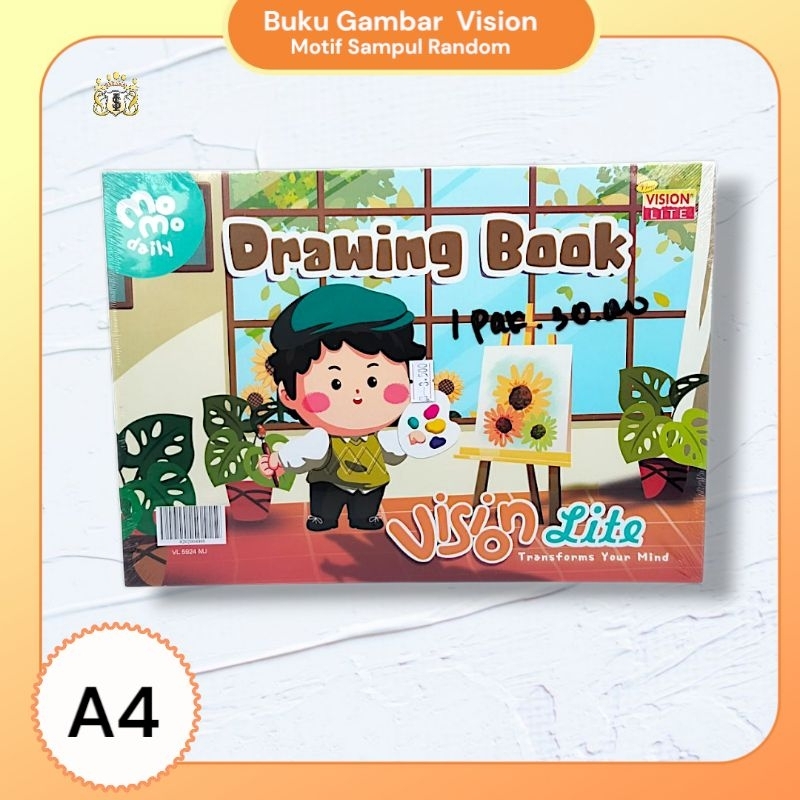 

[ 1 Pack ] Buku Gambar A4 Vision / Buku gambar Sampul Random