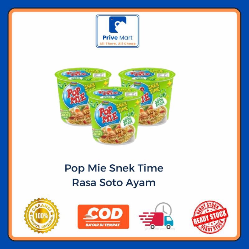 

Indomie Pop Mie Snek Time Rasa Soto Ayam 39g Prive Mart