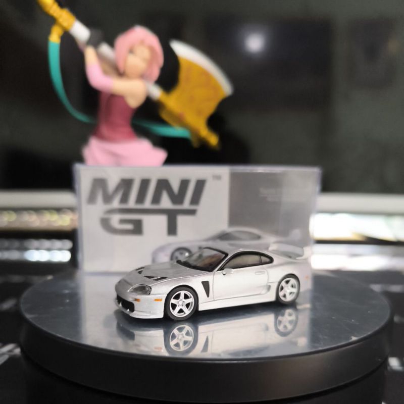 mini gt toyota supra trd 3000gt silver #200