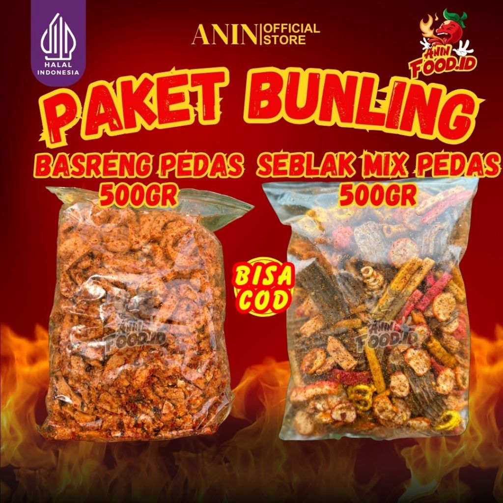 

PAKET BUNDLING BASRENG PEDAS + SEBLLAK MIX PEDAS KEMASAN 500GRAM