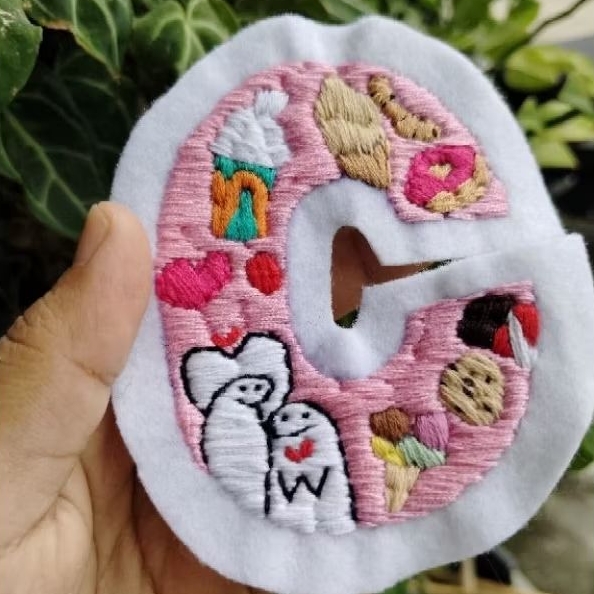 dafacreARTive | Patch Huruf Sulam Handmade - Custom Desain