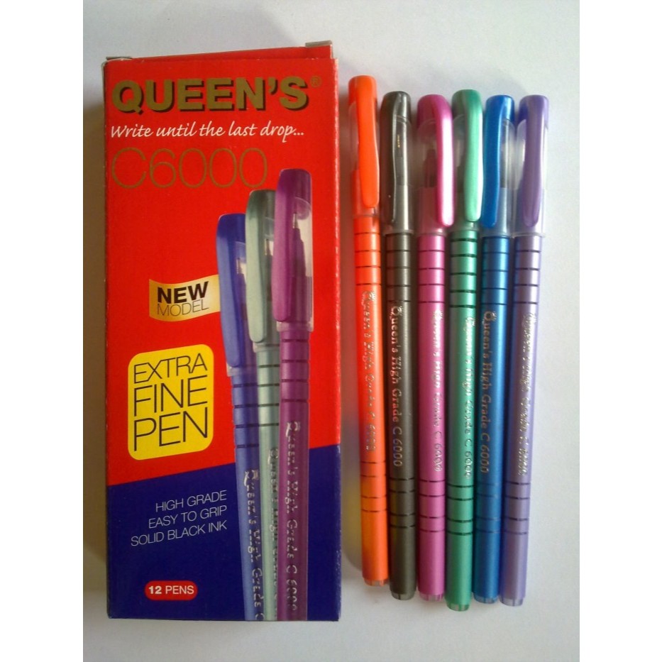 

Pulpen Pen Pena Ballpoint Bolpoint Faster Queen C6000 alat tulis