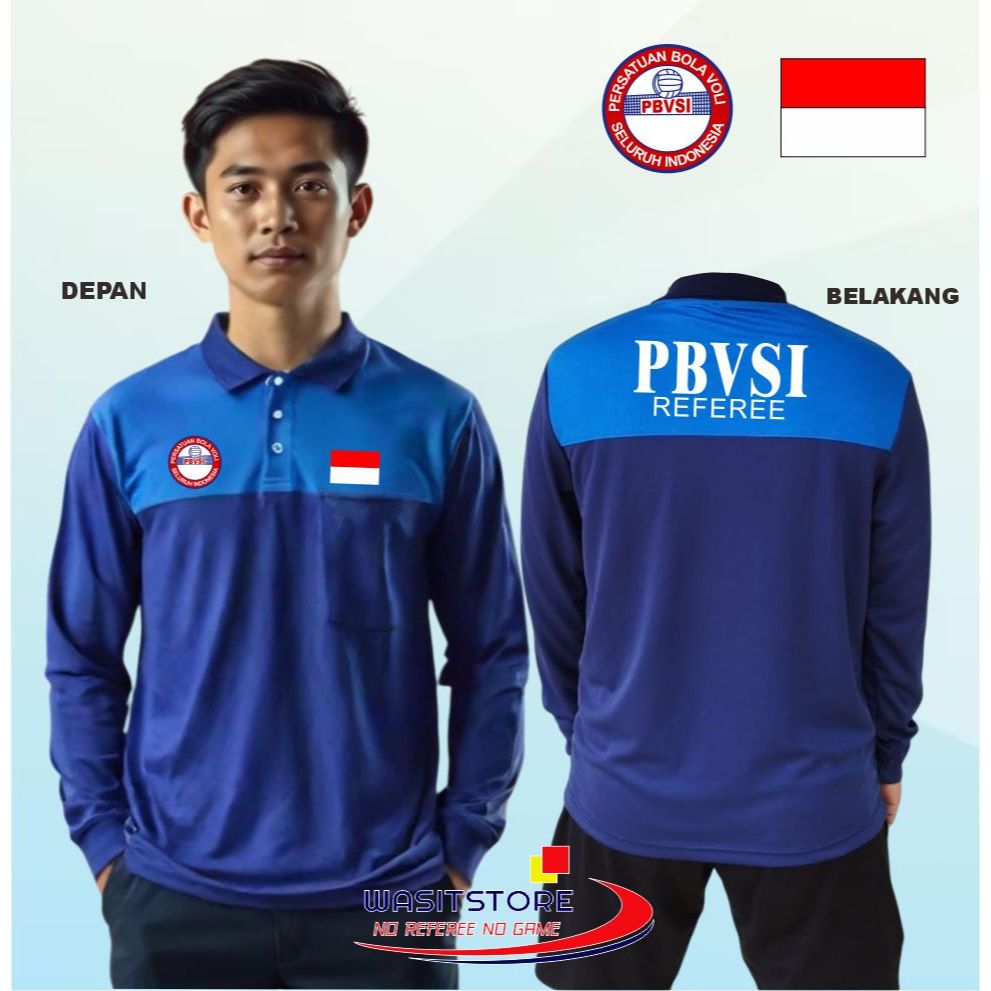 BAJU WASIT VOLI 2023 LENGAN PANJANG MD: BIRU, NAVY