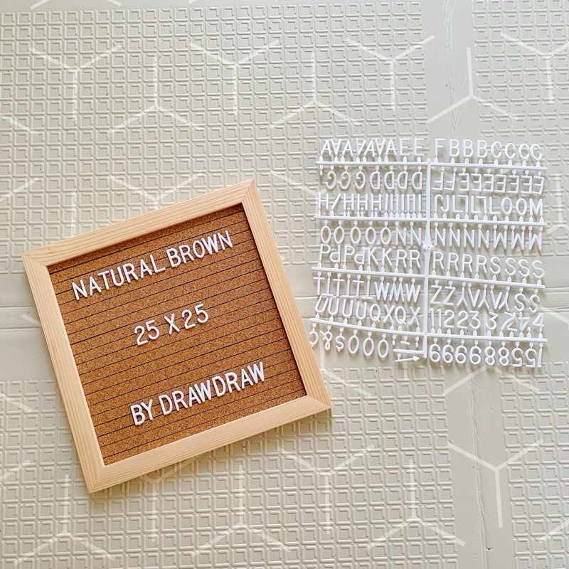 

BY DRAWDRAW | LETTER BOARD 3D dengan Penutup Kaca Include set huruf