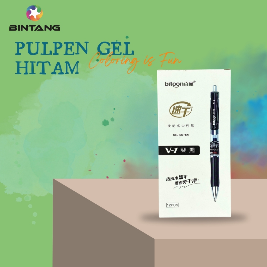 

PULPEN GEL HITAM V-1