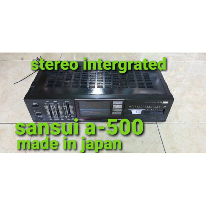 power amplifier sansui a-500 stereo intergrated vintage made in japan second bekas normal siap pakai