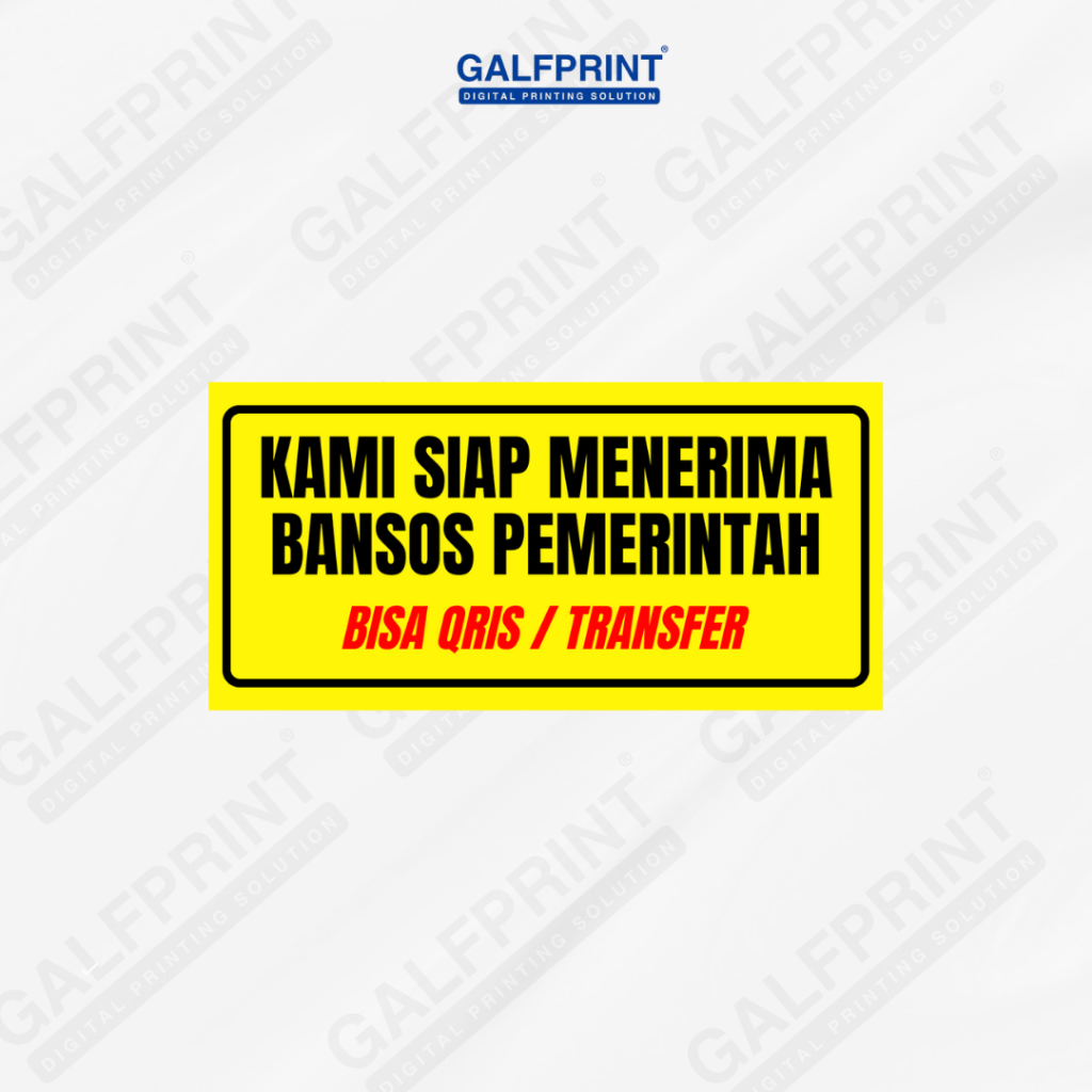 

STICKER KAMI SIAP MENERIMA BANSOS 12X5