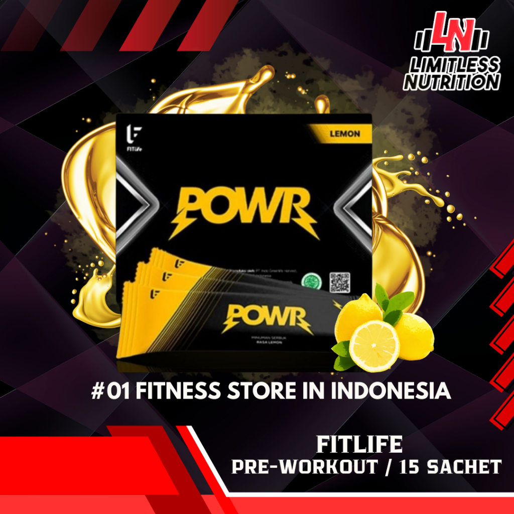 FITLIFE POWR Pre Workout 15 Sachet Pre Workout For Energy