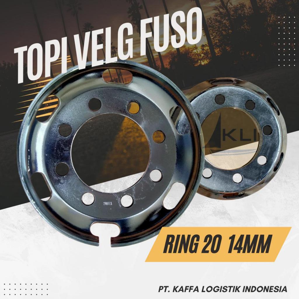 TOPI VELG FUSO RING 20 LUBANG 8 TEBAL 14MM LUBANG ANGIN OVAL