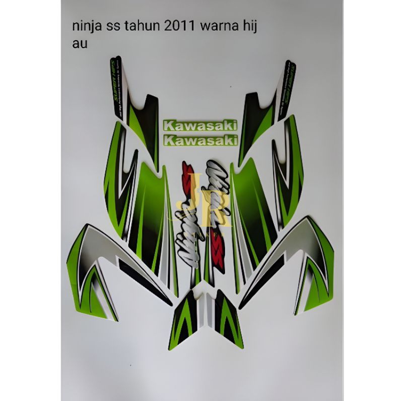 Striping polet kawasaki ninja ss 2011 hijau