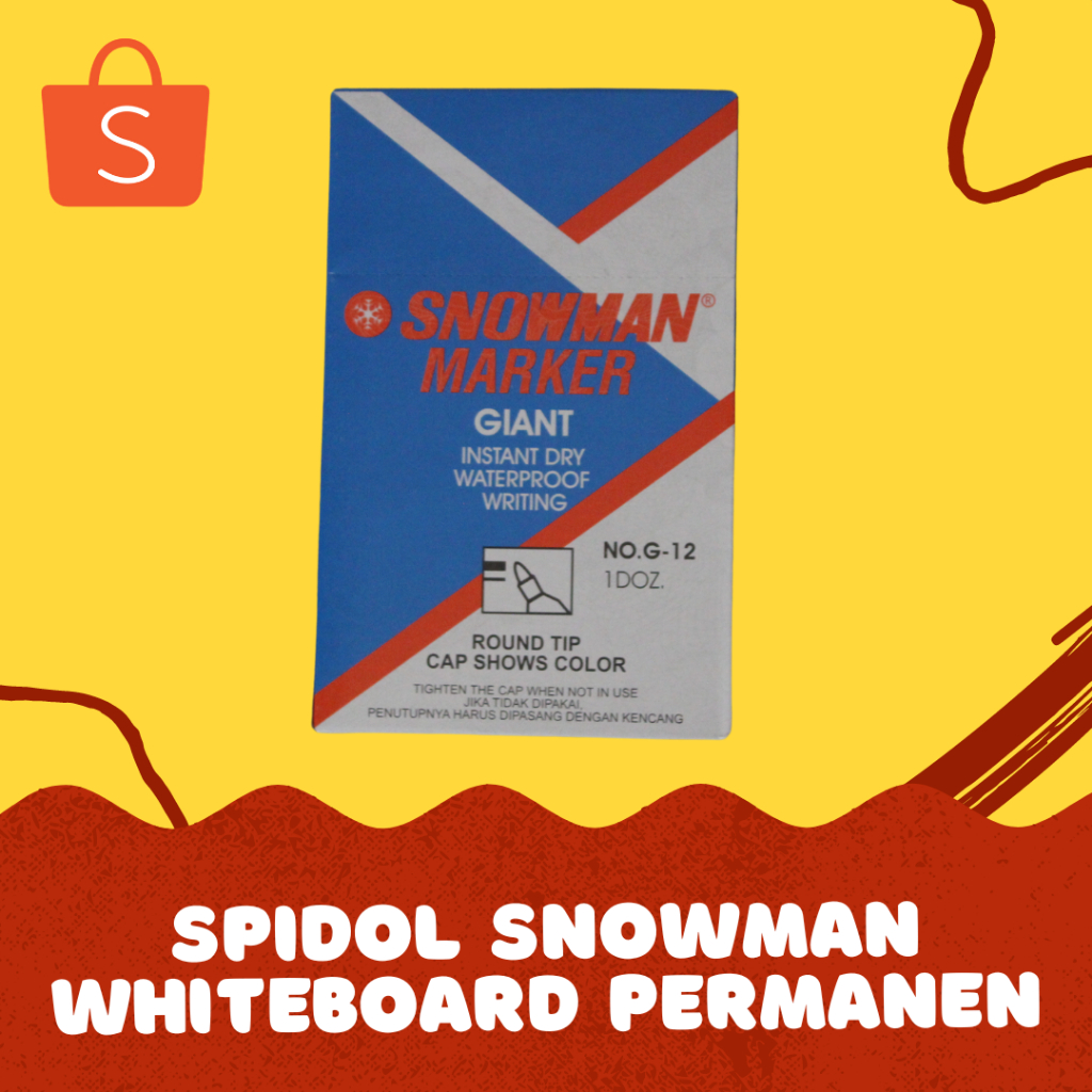 

SPIDOL SNOWMAN PERMANENT G-12 & NON PERMANENT / BOARDMARKER BG-12 (WHITEBOARD)