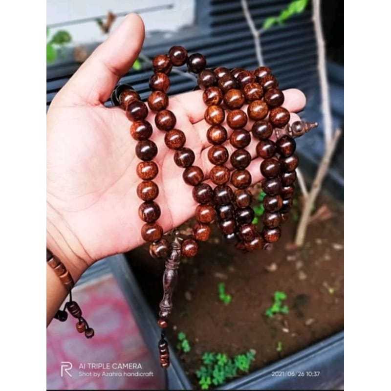 Tasbih Kayu Gaharu Asi Tasbih Gaharu Tasbih Gaharu 10mm Tasbih 10mm Tasbih 99 butir