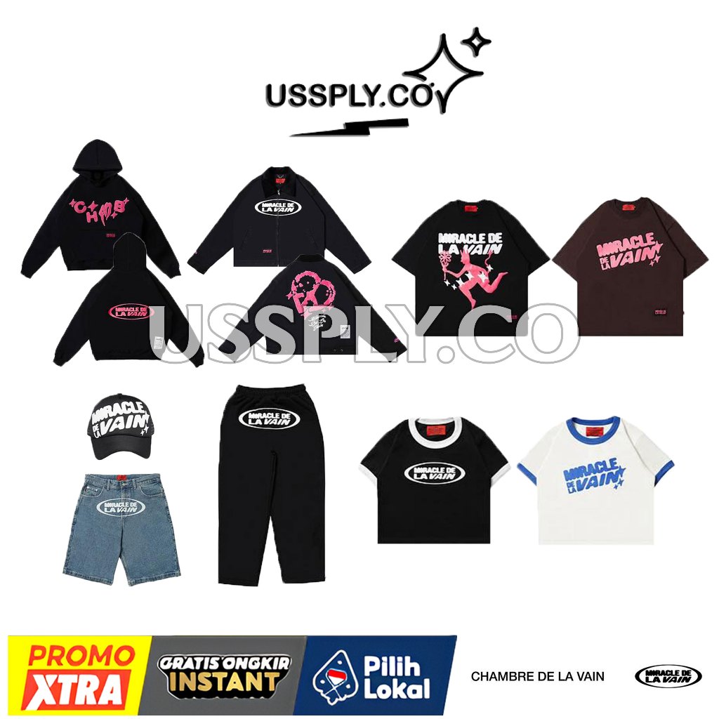 CHAMBRE DE LA VAIN X MIRACLE DE LA VAIN HOODIE / WORK JACKET / SWEATPANTS / OVERSIZE TEE / CROPTOP