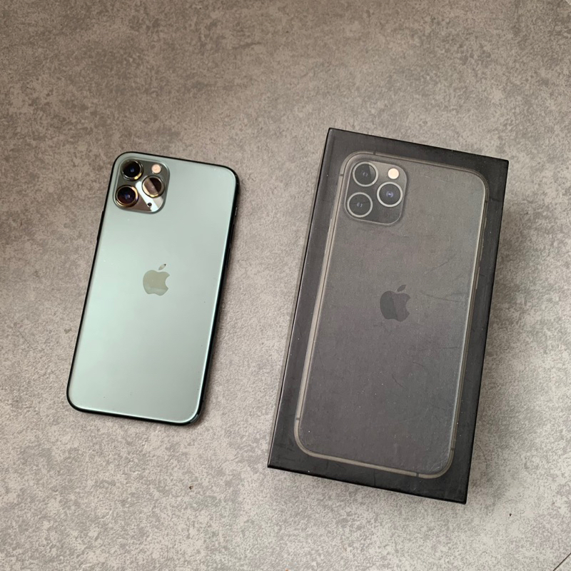 Iphone 11 pro 256GB midnight green preloved bekas second handphone apple