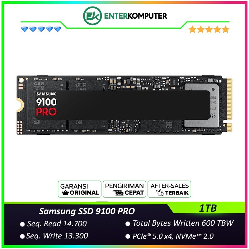 Samsung SSD 9100 PRO M.2 PCIe Gen5.0 1TB MZ-VAP1T0B / SSD 1TB