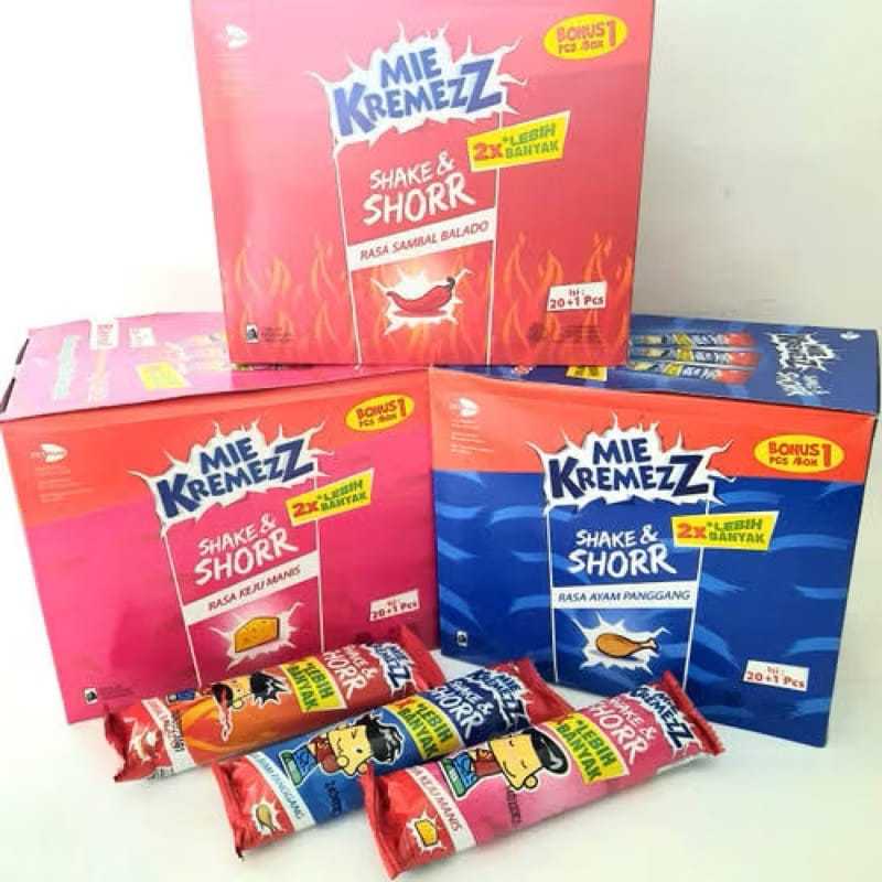

Mie Kremezz Shake & Shor - Kotak isi 20+1