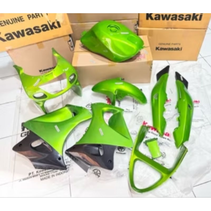 full body ninja RR old hijau metalik Original kawasaki