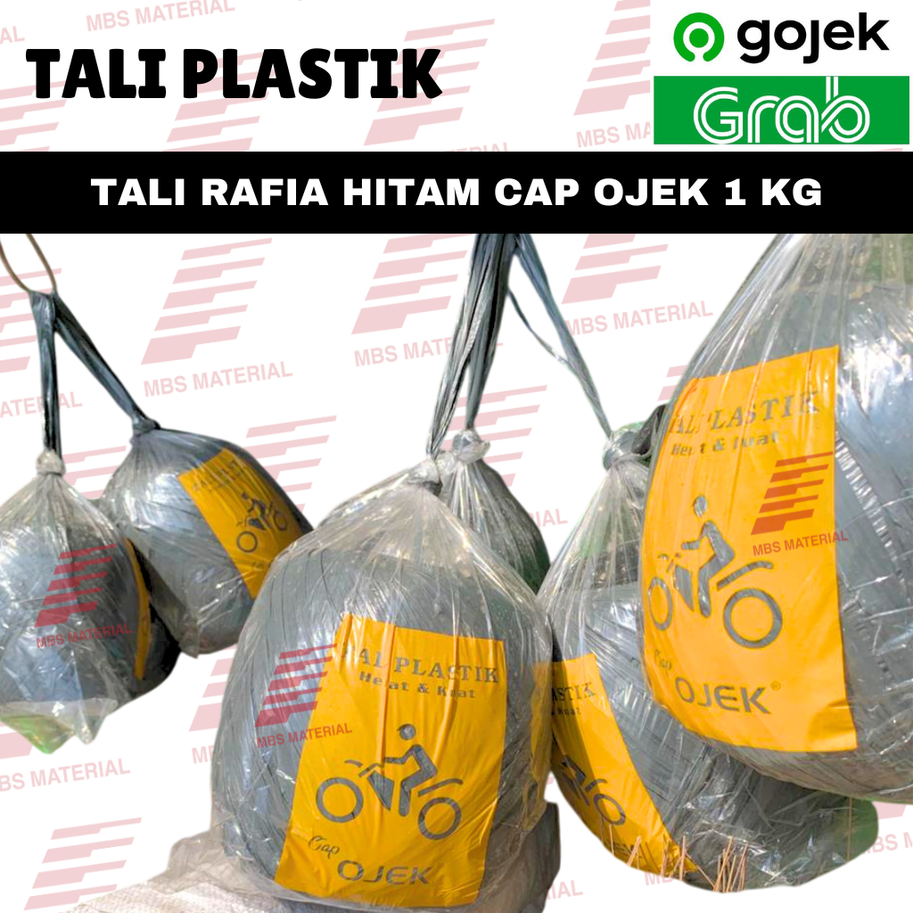 

INSTANT / SAMEDAY | TALI RAFIA / TALI PLASTIK CAP OJEK 1 KG HITAM