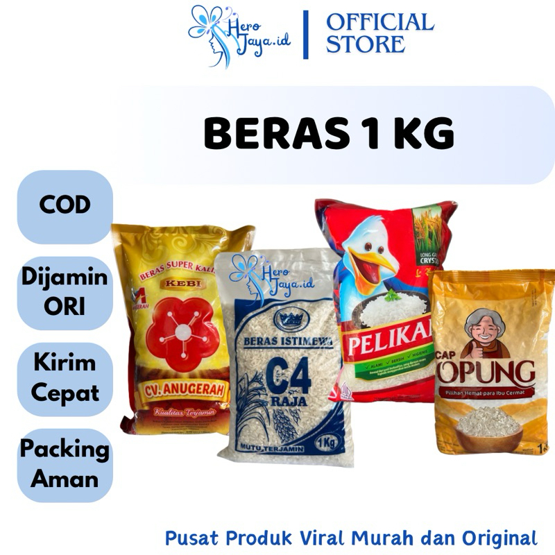 

BERAS 1KG Kemasan Pabrik Beras kemasan 1KG ASLI