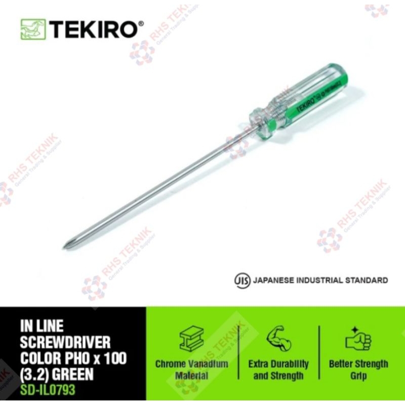 OBENG KRISTAL TEKIRO 100mm Obeng kristal tekiro 4" Obeng Plus Tekiro Obeng Minus Tekiro Obeng Kemban