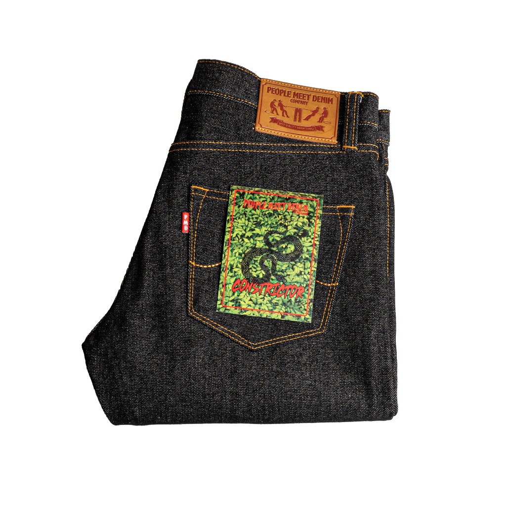 PMD & CO - CONSTRICTOR - 14 oz - Black Indigo - Denim Selvedge Accent - Slim Fit
