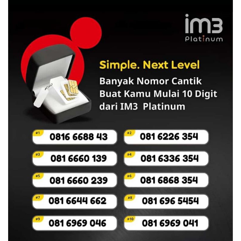 Nomor Cantik 10, 11, 12 Digit Indosat Spesial