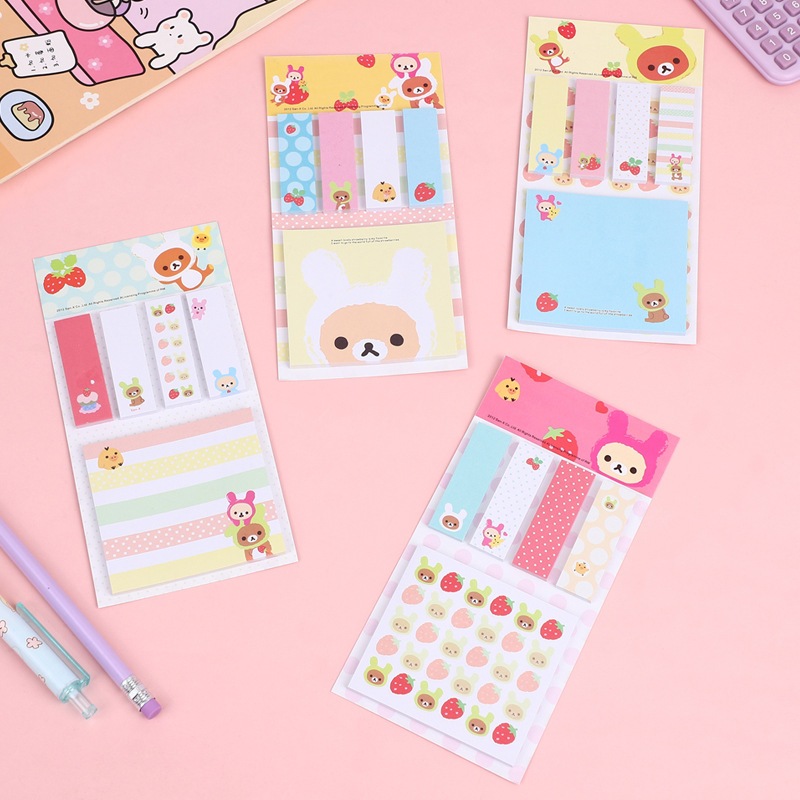

Sticky Notes + Pembatas Buku Memopad Bergambar Lucu