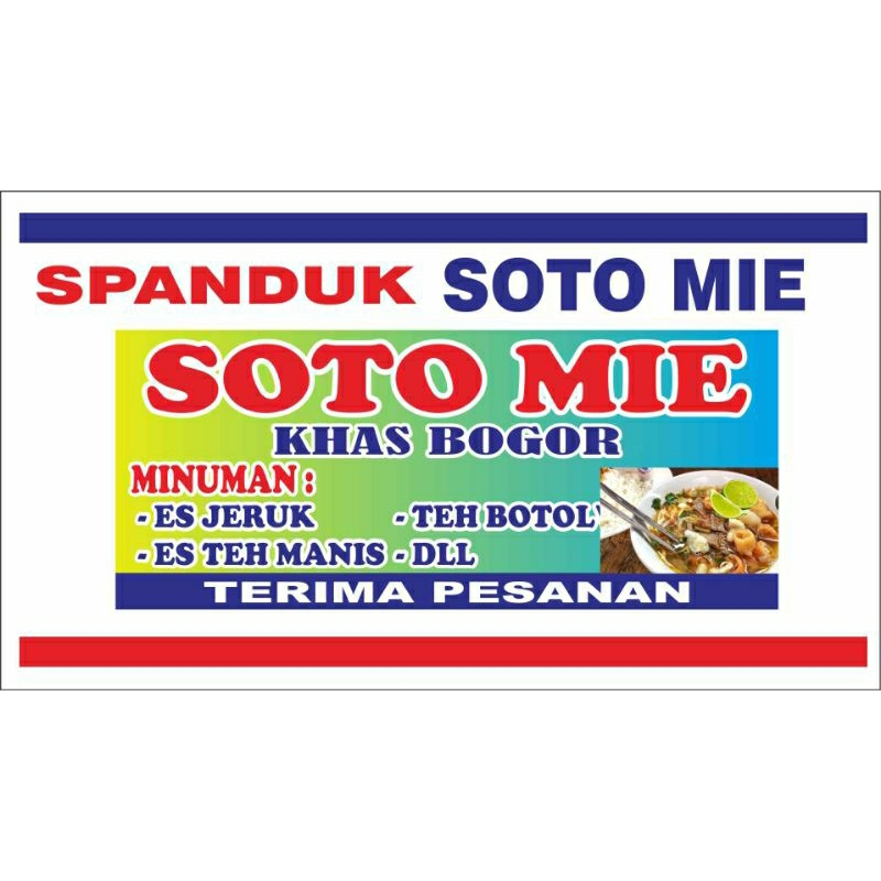 spanduk soto mie bogor castem