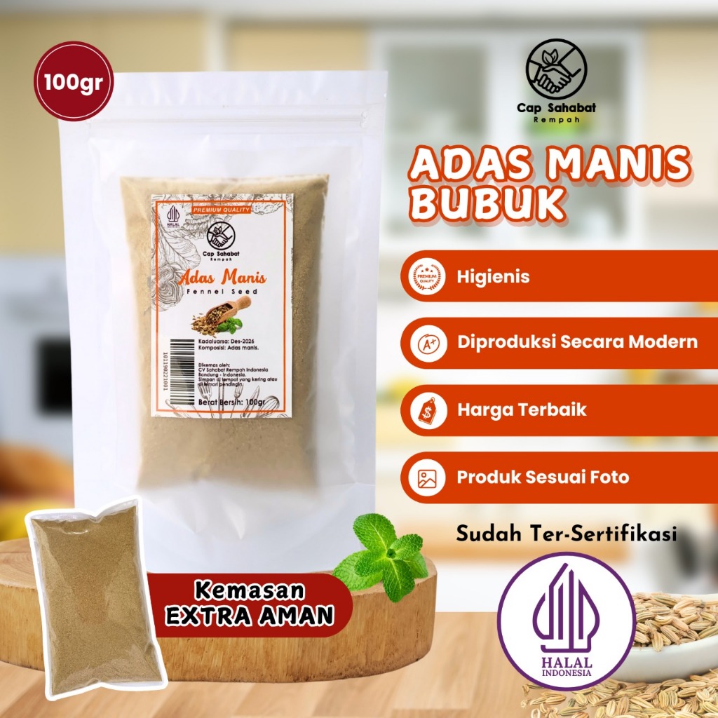 

100gr Adas Manis Bubuk / Ground Fennel Seeds / Rempah / JSR 100% PREMIUM QUALITY