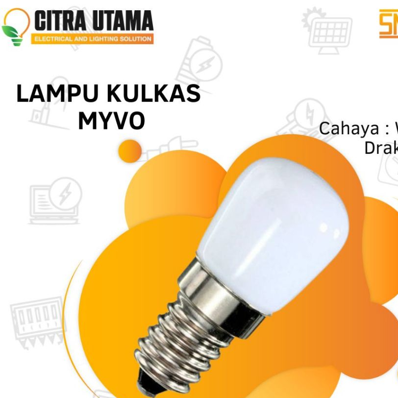 BALON KULKAS LED BULB 3W 3000K E12 PUTIH MEREK VYVO BERKUALITAS K3103