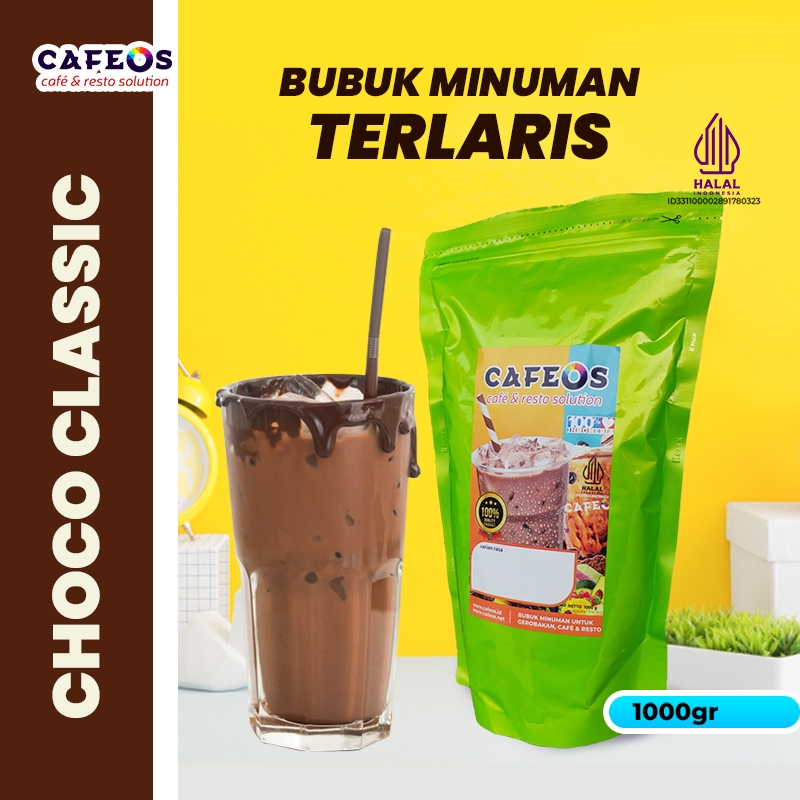

CAFEOS Bubuk Minuman Coklat Kekinian Aneka Rasa Choco Classic Cokelat Klasik 1 KG