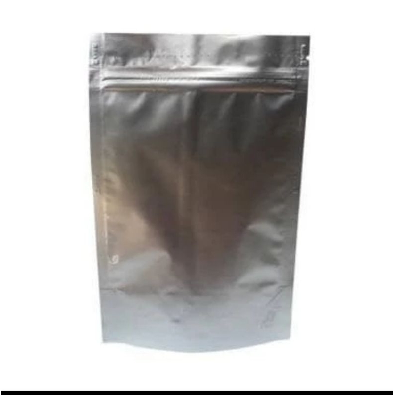 Standing Pouch Alumunium Foil silver 9 x 15 cm food grade K PACK