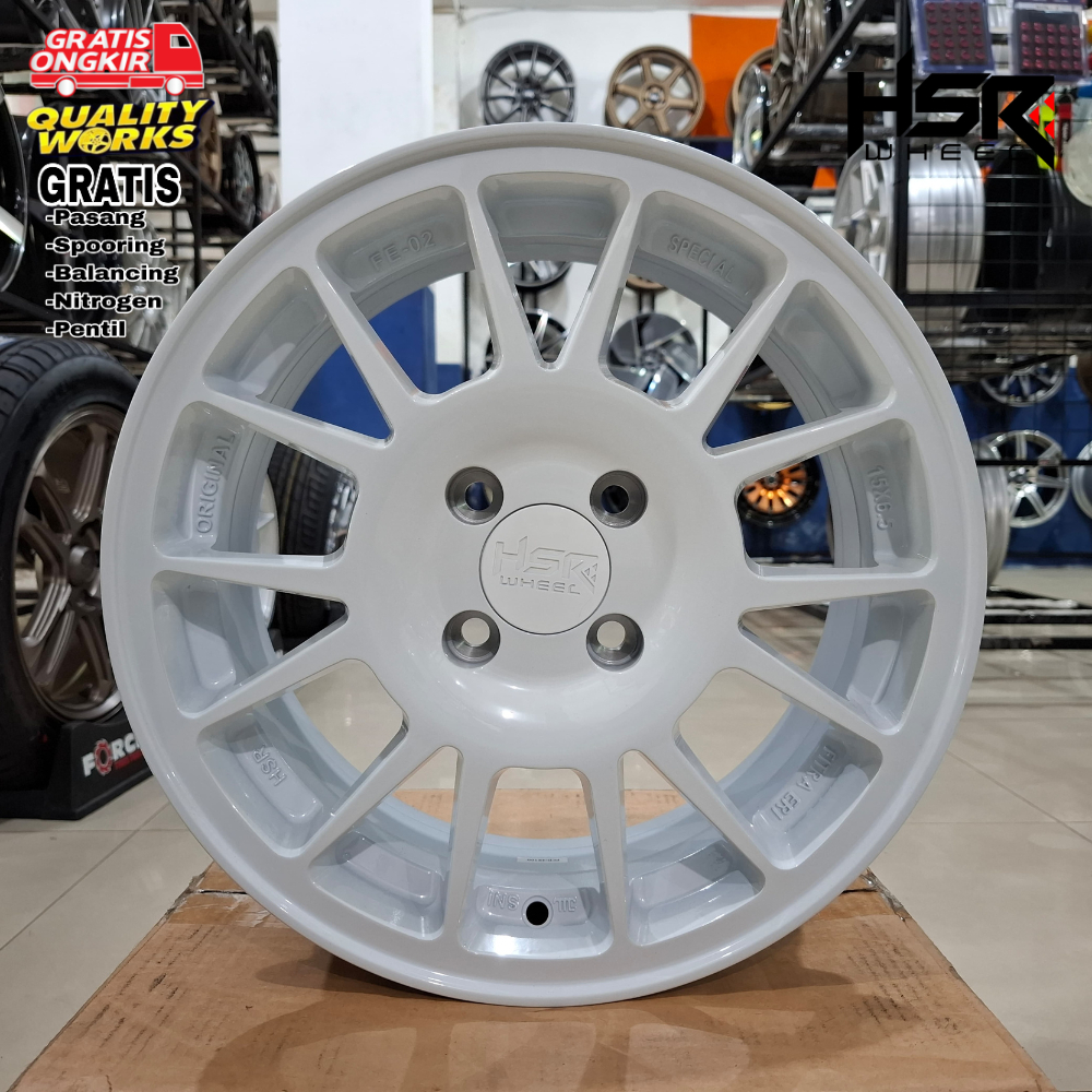 Velg Mobil Calya, Sigra, Brio, Ring 15 Lebar Rata Body, Velg Racing HSR Wheel Fe02