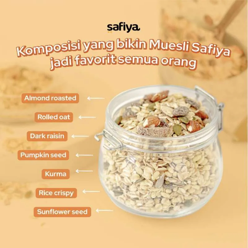 

Maknyuss1 Muesli 1 Kg Berry Yogurt Original Safiya - Sereal Oatmeal Dried Fruit Sarapan Sehat