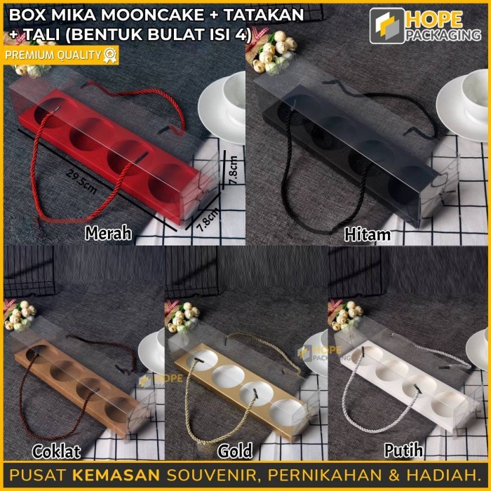 

Box Mika Mooncake + Tatakan + Tali / Box Mika Kue Nastar / Kota Mika Kue / Box Mooncake / Box Mika Hampers Kue / 3 Mooncake
