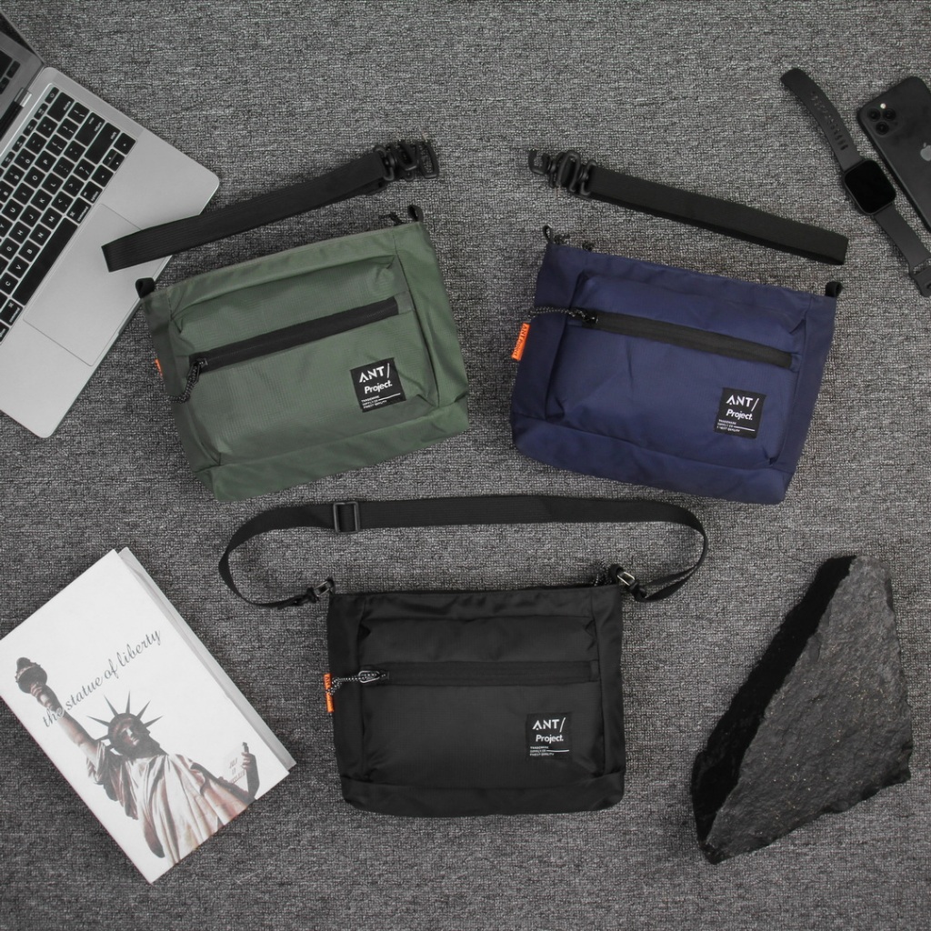 REV STORE - Tas Selempang Pria MORA - Sling Bag Pria Hitam